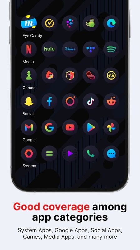 Hera Dark Icon Pack on Android