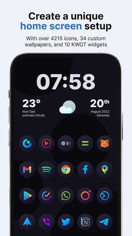 Applying Hera Dark Icon Pack