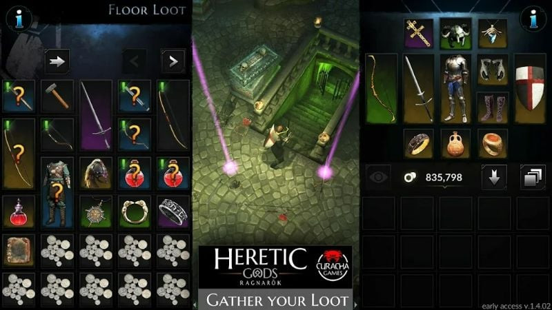 Heretic Gods equipment screenshot