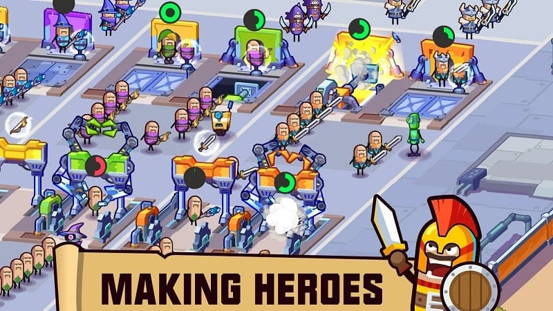 Unlocking heroes in Hero Making Tycoon