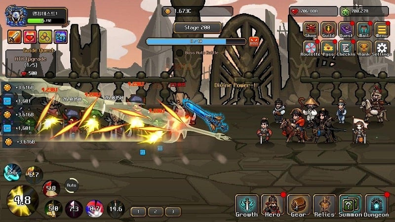 Hero Sword APK - Character wielding a sword