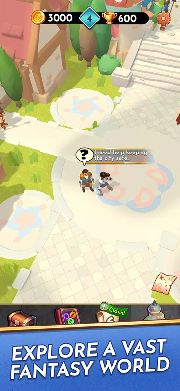 Heroes of Nymira gameplay screenshot showing characters battling