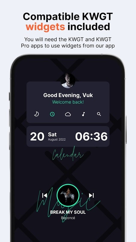 Hình ảnh minh họa việc thay đổi hình nền trong Nova Icon Pack