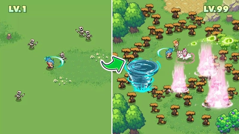 Hình ảnh nhân vật trong game Pixel Guardian War