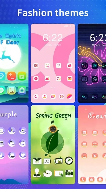 Hình nền đa dạng trong Cool R Launcher