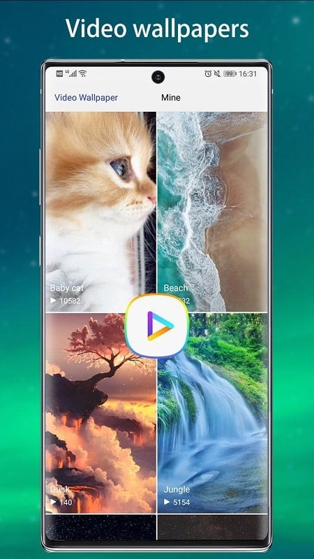 Hình nền động trên Cool Note20 Launcher MOD APK dành cho Android