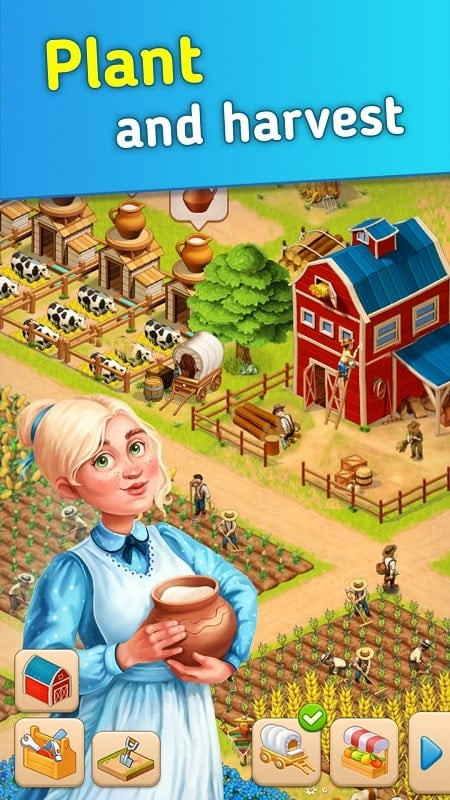 Homesteads MOD APK screenshot showing trading