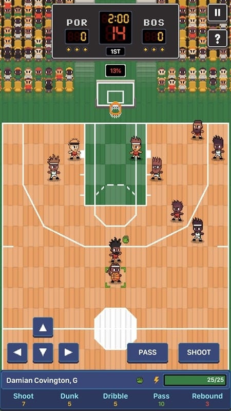 Customizing your team in Hoop League Tactics