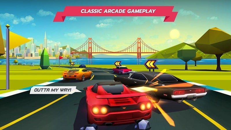 Horizon Chase MOD APK car customization screen