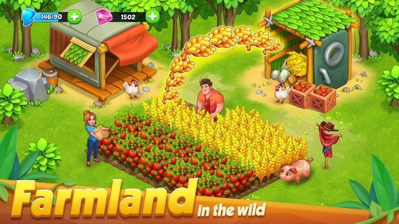 Horizon Island MOD APK farming screenshot