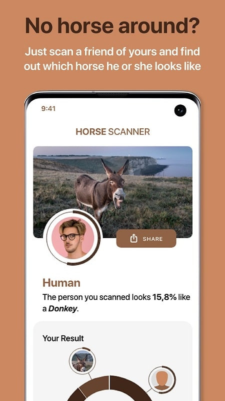 Horse Scanner app screenshot displaying the gamification feature