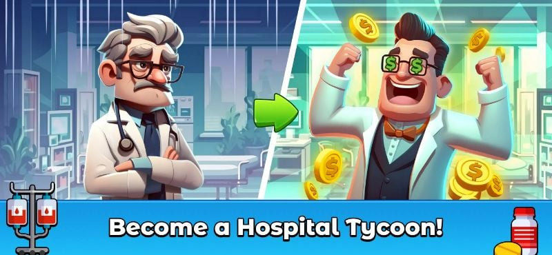 Hospital Empire MOD APK download button