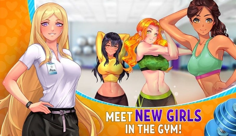 Upgrading equipment in Hot Gym MOD APK