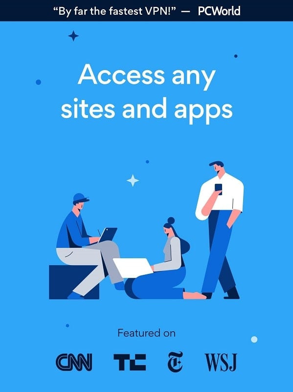 Illustration of using Hotspot Shield MOD APK to unblock restricted content, allowing access to blocked websites.