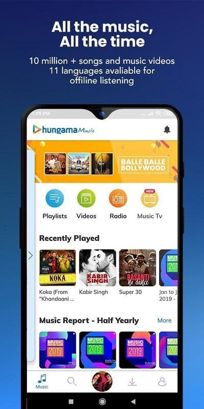 Hungama Music MOD APK features