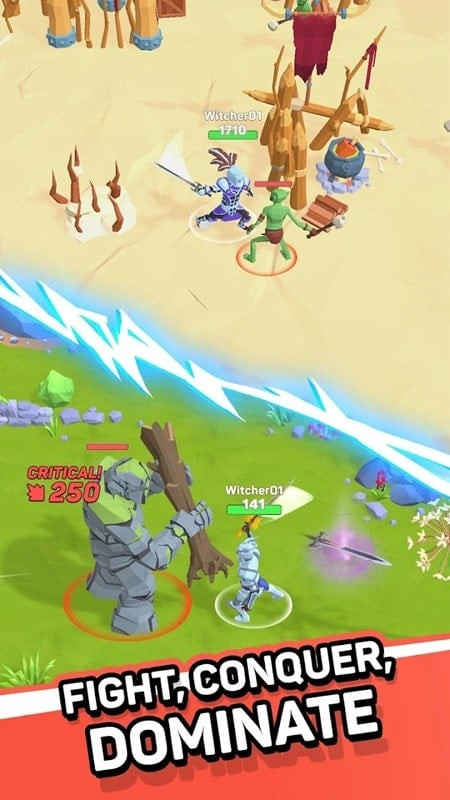 Hunter Age of Monsters MOD APK Combat