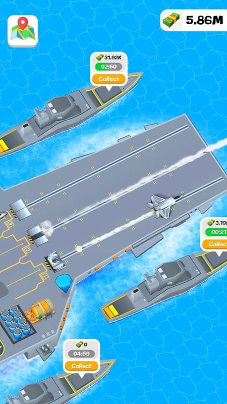 Idle Aircraft Carrier Mod APK Feature