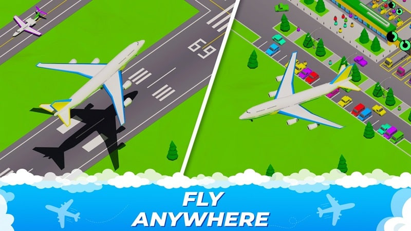 Idle Airplane Factory Tycoon mod android gameplay