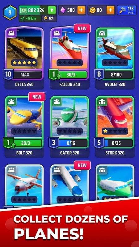 Managing flights in Idle Airplane Inc. Tycoon