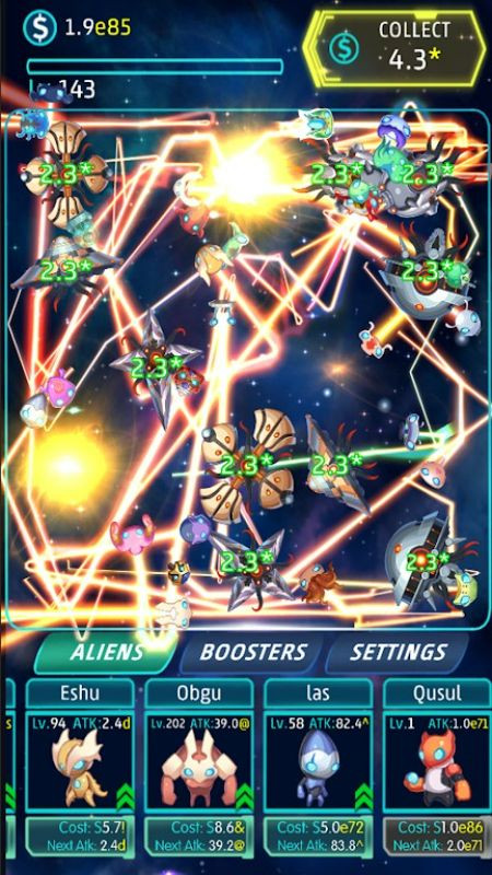 Idle Alien MOD APK booster screenshot