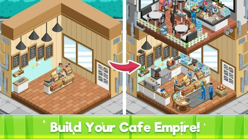 Idle Cafe Tycoon MOD APK Screenshot