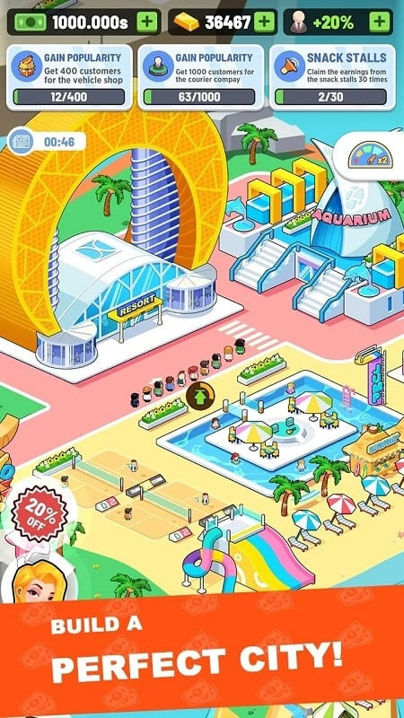 Idle City Tycoon MOD APK - Tài nguyên