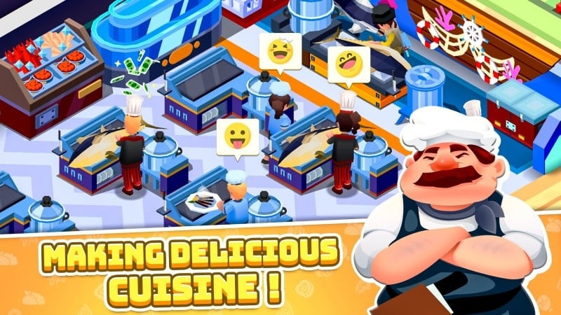 Idle Cooking School MOD APK Gameplay on Android