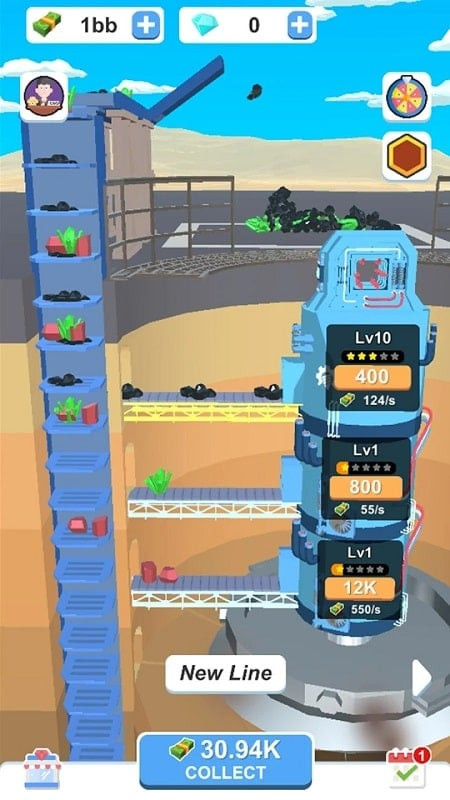 Idle Dig Factory MOD APK Gameplay