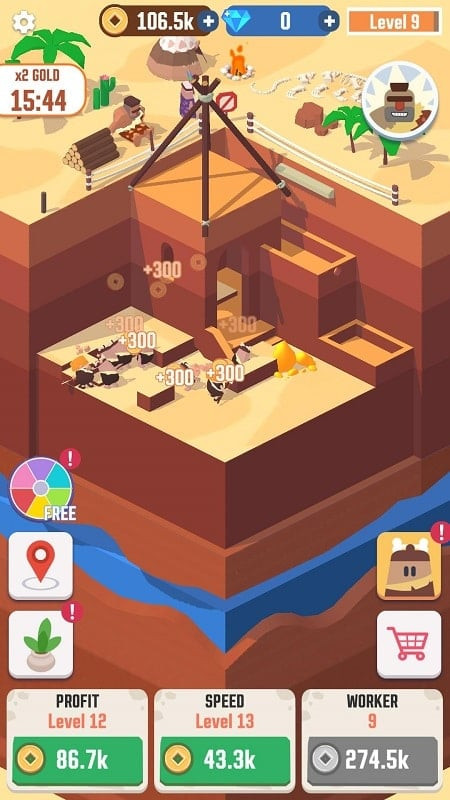 Idle Digging Tycoon MOD APK features