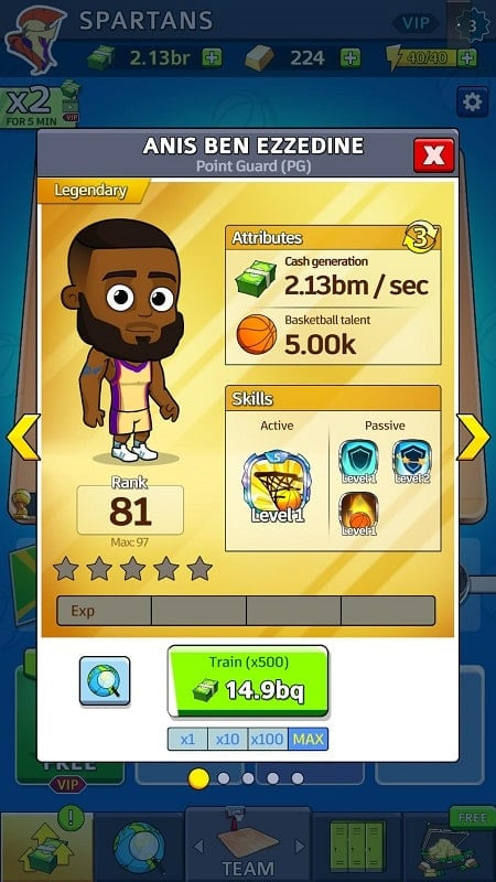 Idle Five Basketball Tycoon Player Training