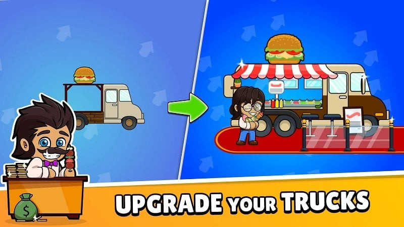 Upgraded food truck in Idle Foodie