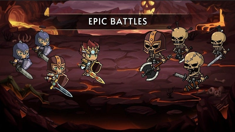 Idle Heroes MOD APK - Battle Scene