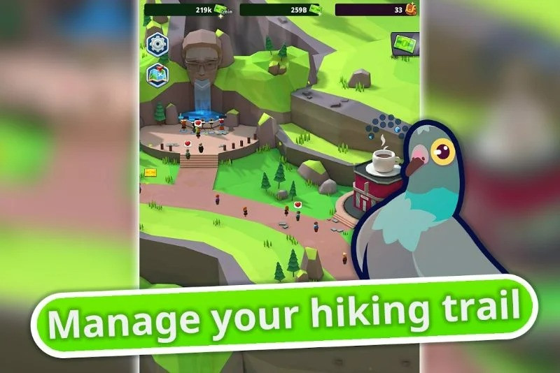 Idle Hiking Manager MOD APK unlimited money screenshot