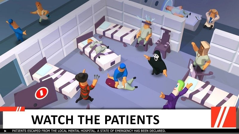 Patient care in Idle Mental Hospital Tycoon