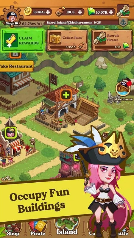 Idle Pirate – Endless Treasure gameplay screenshot