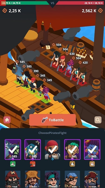 Idle Pirates - Ship Simulator MOD APK gameplay screenshot