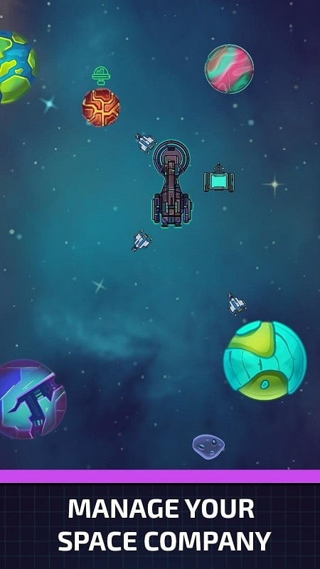 Idle Planet Miner apk free download screenshot.