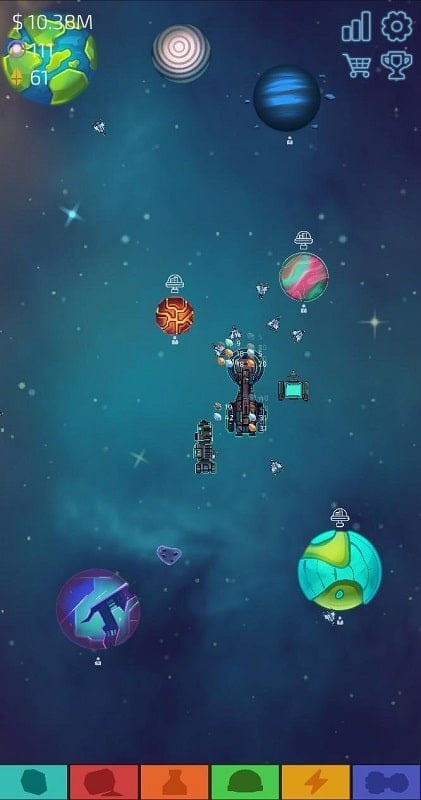 Idle Planet Miner mod apk screenshot.