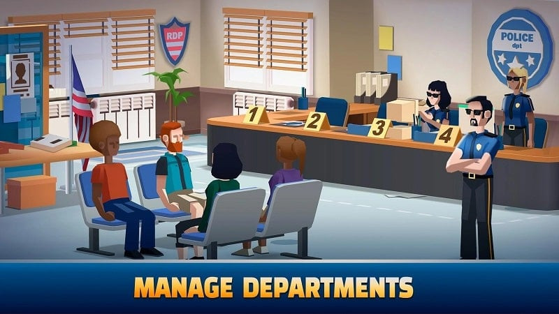 Idle Police Tycoon crime fighting screenshot