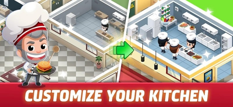 Upgrading your restaurant in Idle Restaurant Tycoon