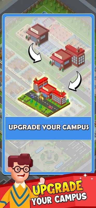 Idle School Tycoon mod on Android device