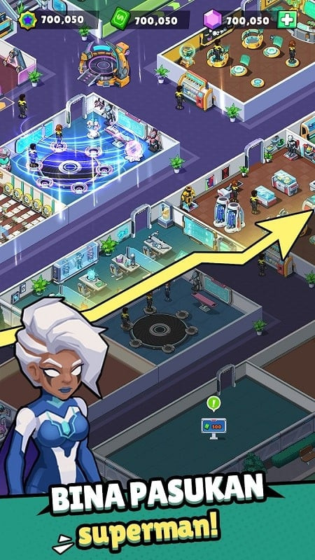 Building upgrades in Idle Superpower School