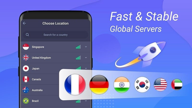 iTop VPN MOD APK interface