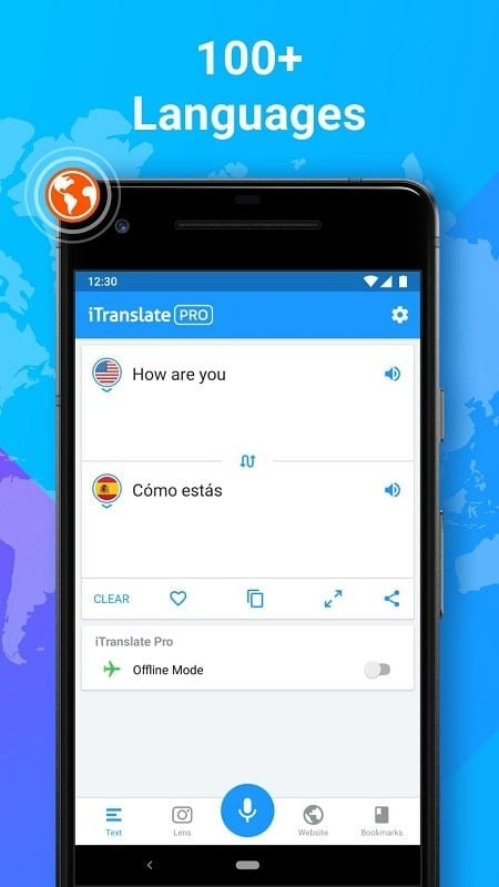 iTranslate Translator Dictionary MOD APK - Hỗ trợ đa ngôn ngữ