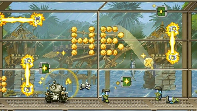 Jetpack Joyride MOD APK screenshot showing gameplay on an Android device