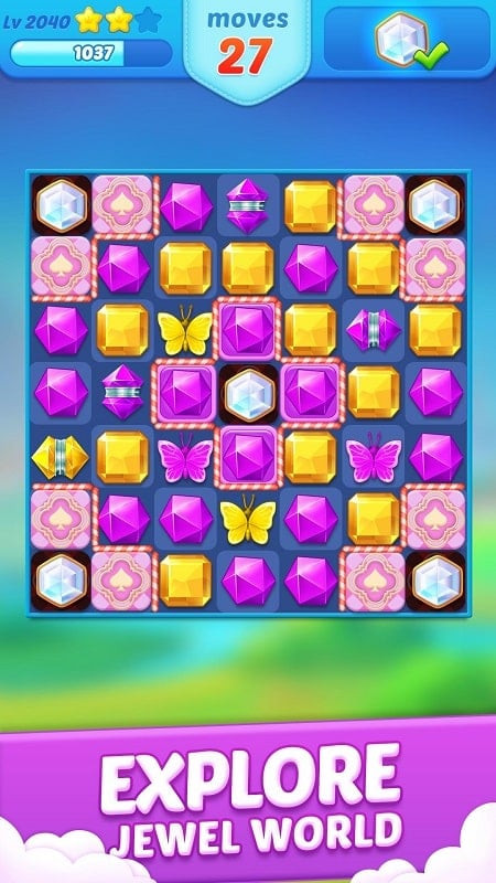 Jewel Crush Match 3 Legend gameplay screenshot