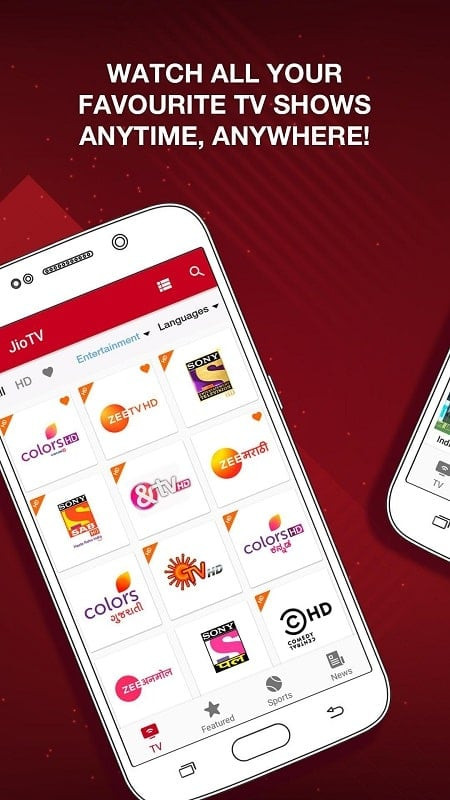 JioTV MOD APK Channel Selection