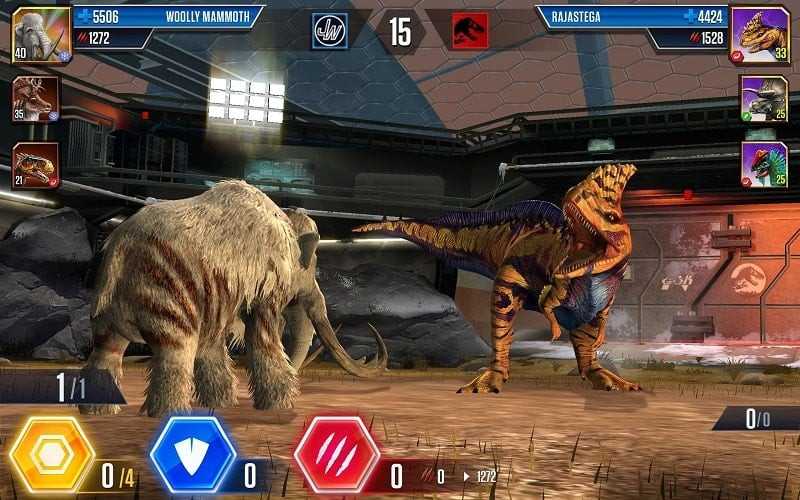 Screenshot of Jurassic World showing the park interface