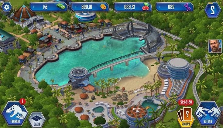 Screenshot of Jurassic World showing the dinosaur upgrade interface