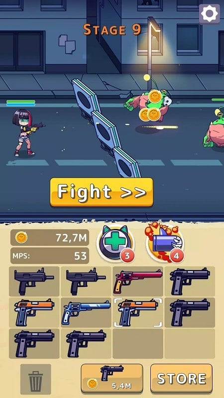 Kawaii Girls MOD APK skills activation screenshot